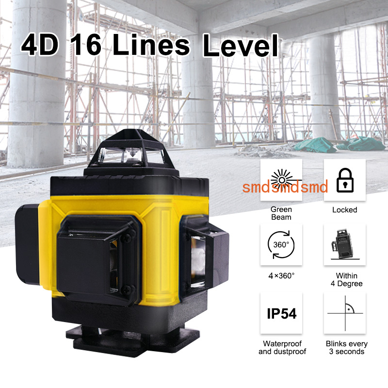 Poziomica laserowa 4D z 16 lin – Laser Level 16 Lines 4D Green recenzja i cena