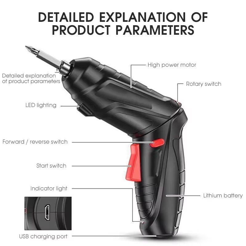 Zestaw wkrętaków elektrycznych – Electric Screwdriver Rechargeable Usb recenzja i cena