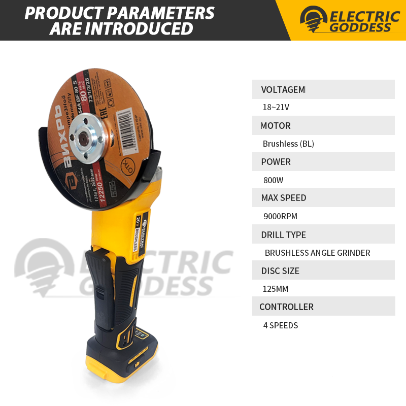Bezszczotkowa szlifierka kątow – Brushless Angle Grinder Battery Powered recenzja i cena