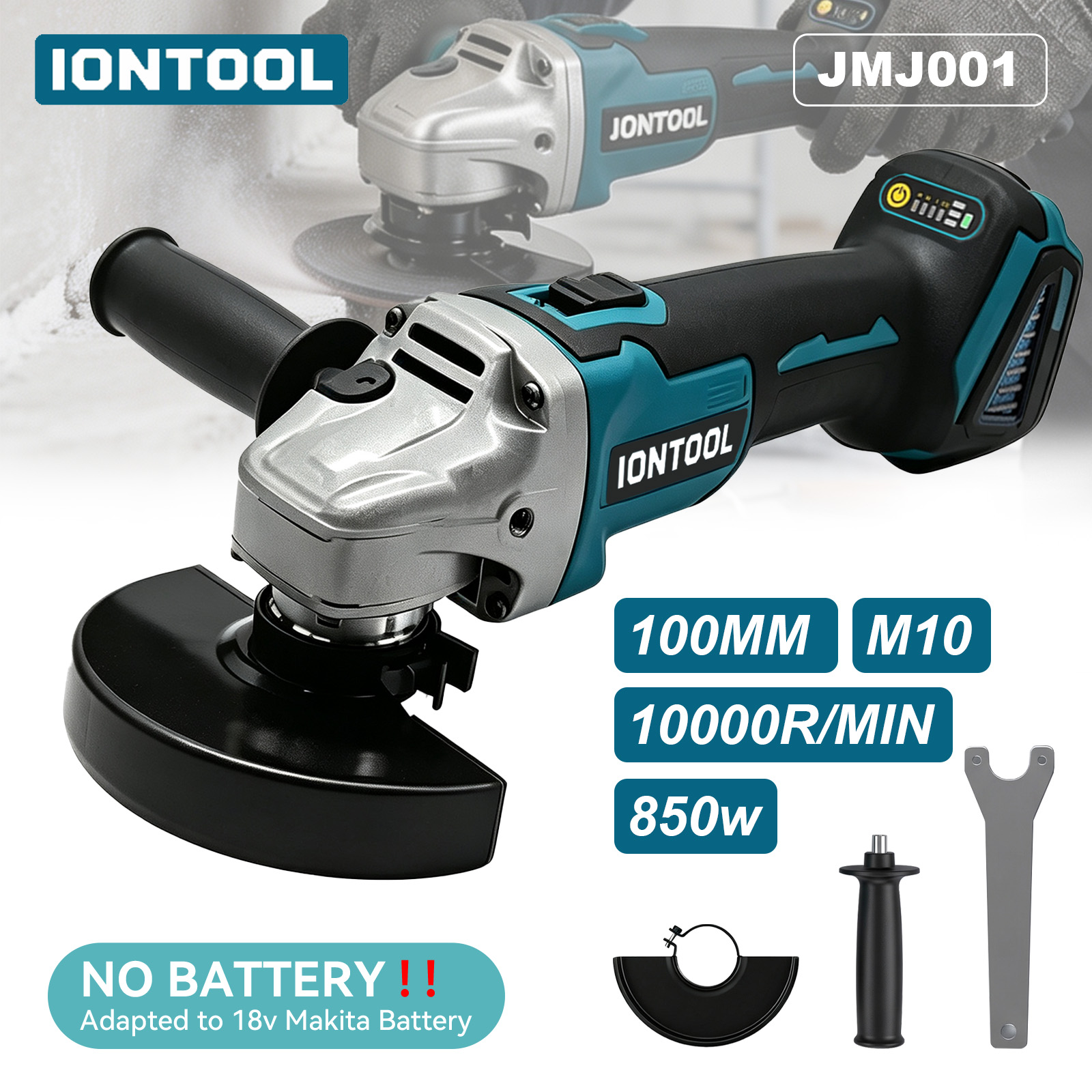IONTOOL 850W 100mm Bezprzewodo – Brushless Angle Grinder Battery Powered recenzja i cena