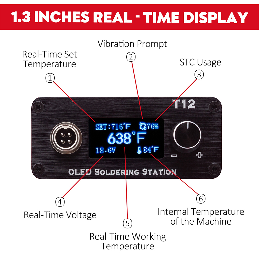 Stacja lutownicza OLED T12 reg – Digital Soldering Station T12 recenzja i cena